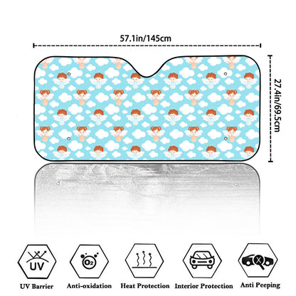 Little Angel Pattern Print Car Windshield Sun Shade