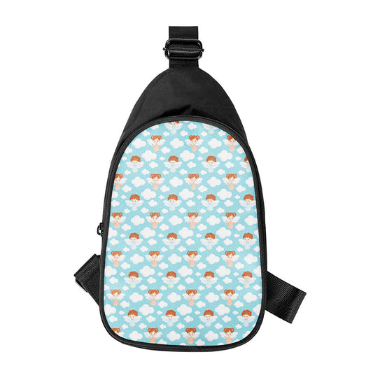 Little Angel Pattern Print Chest Bag