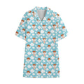Little Angel Pattern Print Cotton Hawaiian Shirt