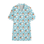Little Angel Pattern Print Cotton Hawaiian Shirt