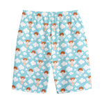Little Angel Pattern Print Cotton Shorts
