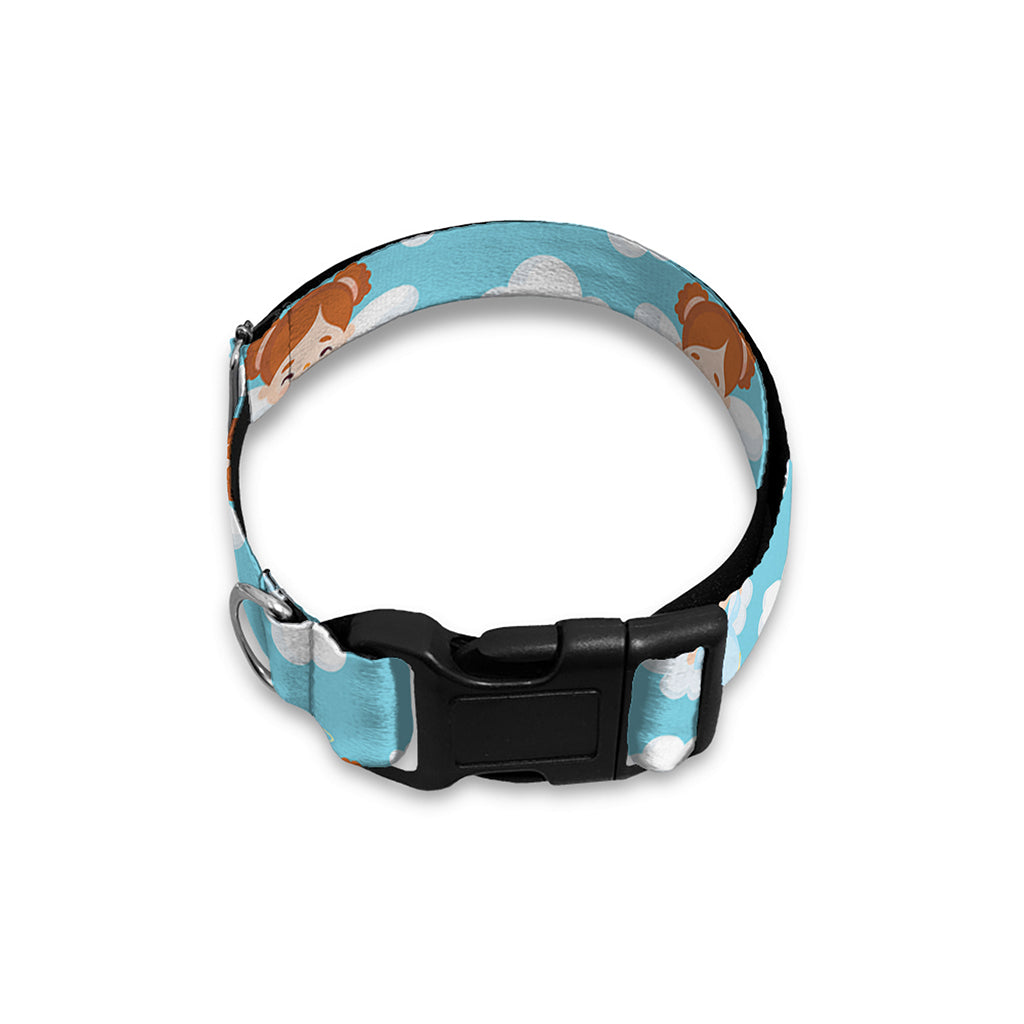 Little Angel Pattern Print Dog Collar