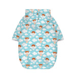 Little Angel Pattern Print Dog Zip Up Hoodie