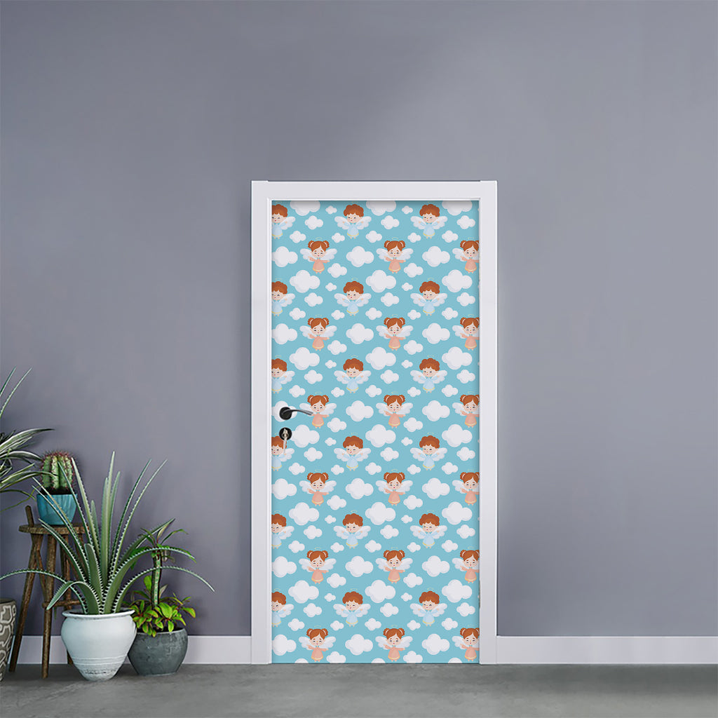 Little Angel Pattern Print Door Sticker