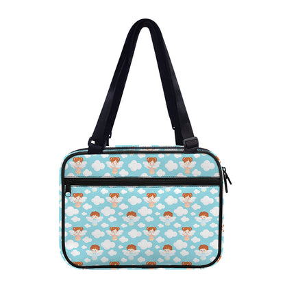 Little Angel Pattern Print Double Strap Bible Bag