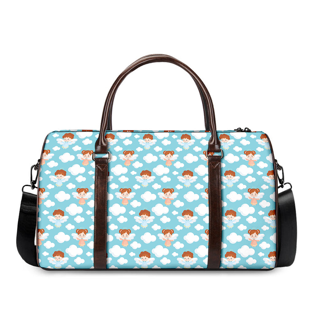 Little Angel Pattern Print Duffle Bag