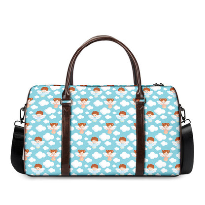 Little Angel Pattern Print Duffle Bag