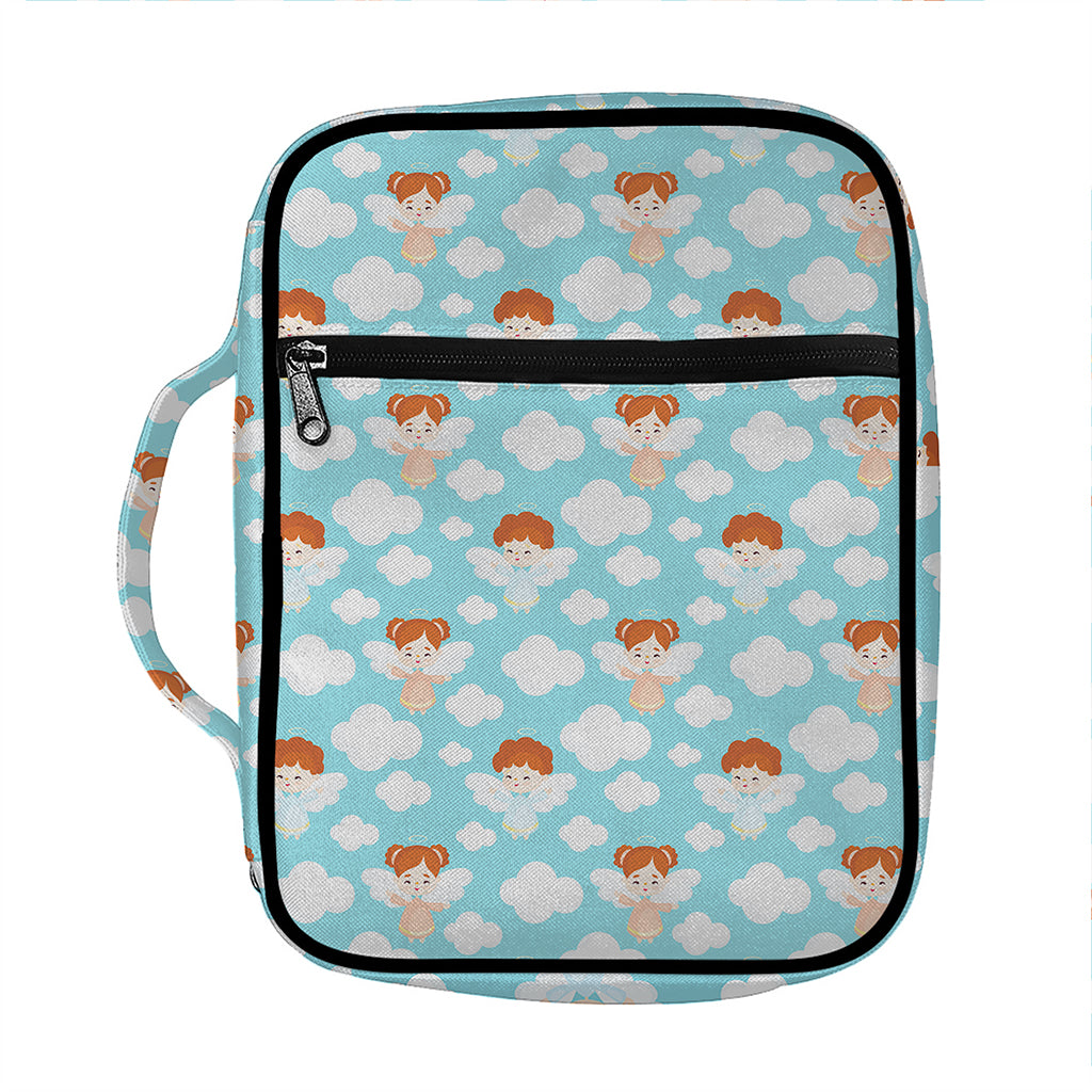 Little Angel Pattern Print Front Pocket Bible Bag