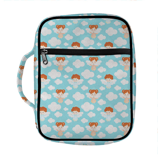 Little Angel Pattern Print Front Pocket Bible Bag