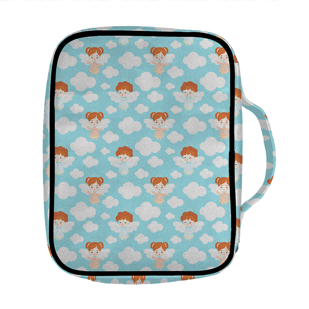 Little Angel Pattern Print Front Pocket Bible Bag