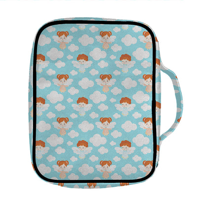 Little Angel Pattern Print Front Pocket Bible Bag