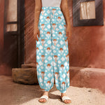 Little Angel Pattern Print Harem Pants