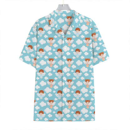 Little Angel Pattern Print Hawaiian Shirt