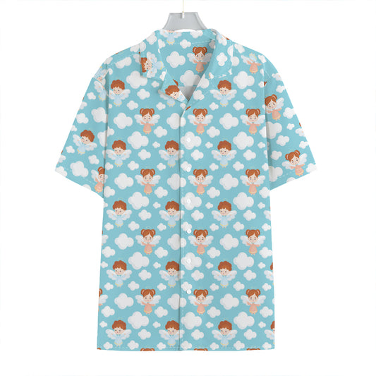 Little Angel Pattern Print Hawaiian Shirt