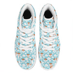 Little Angel Pattern Print High Top Leather Sneakers