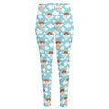 Little Angel Pattern Print High-Waisted Pocket Leggings