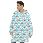 Little Angel Pattern Print Hoodie Blanket
