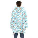 Little Angel Pattern Print Hoodie Blanket