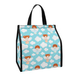 Little Angel Pattern Print Insulated Lunch Tote