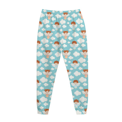 Little Angel Pattern Print Jogger Pants
