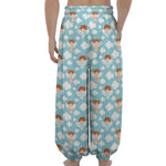 Little Angel Pattern Print Lantern Pants
