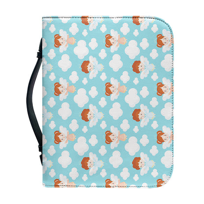 Little Angel Pattern Print Leather Bible Cover