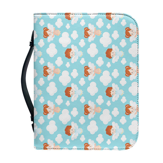 Little Angel Pattern Print Leather Bible Cover