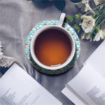 Little Angel Pattern Print Leather Coaster Set