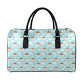 Little Angel Pattern Print Leather Duffel Bag