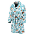 Little Angel Pattern Print Men's Bathrobe