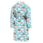 Little Angel Pattern Print Men's Bathrobe