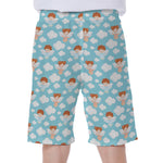 Little Angel Pattern Print Men's Beach Shorts