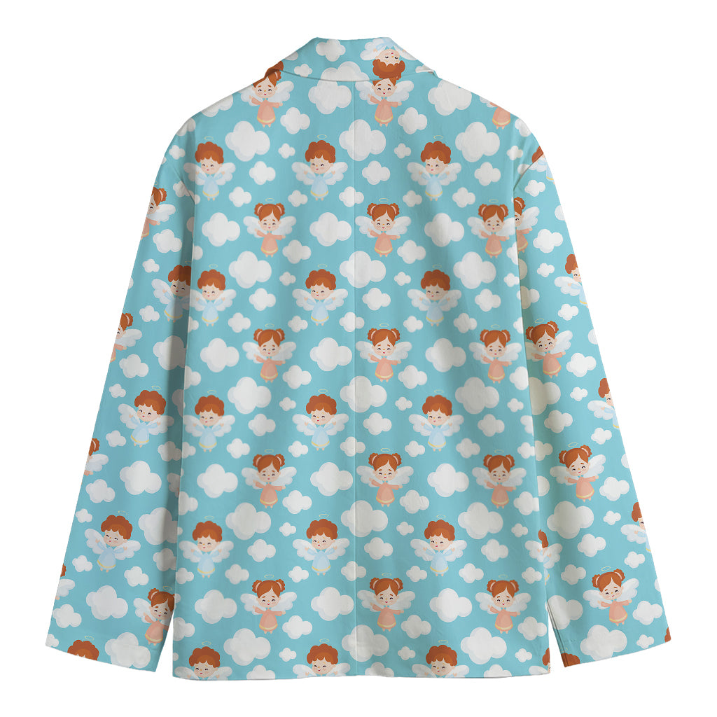 Little Angel Pattern Print Men's Blazer