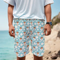 Little Angel Pattern Print Men's Cargo Shorts