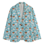 Little Angel Pattern Print Men's Cotton Blazer