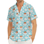 Little Angel Pattern Print Men's Deep V-Neck Shirt