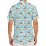 Little Angel Pattern Print Men's Deep V-Neck Shirt