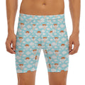 Little Angel Pattern Print Men's Long Boxer Briefs