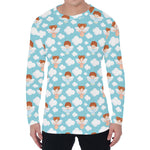 Little Angel Pattern Print Men's Long Sleeve T-Shirt