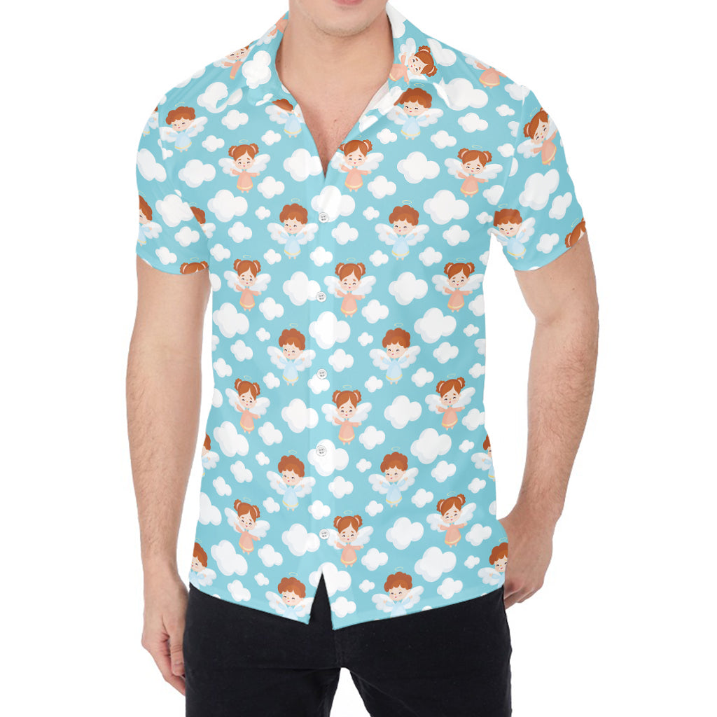Little Angel Pattern Print Men's Shirt