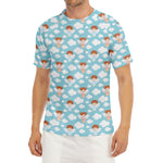 Little Angel Pattern Print Men's Short Sleeve Rash Guard