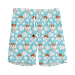Little Angel Pattern Print Men's Sports Shorts