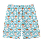 Little Angel Pattern Print Men's Swim Trunks
