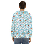 Little Angel Pattern Print Men's Velvet Pullover Hoodie