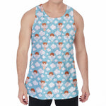Little Angel Pattern Print Men's Velvet Tank Top