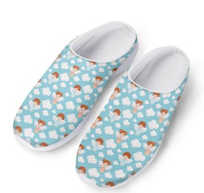 Little Angel Pattern Print Mesh Casual Shoes