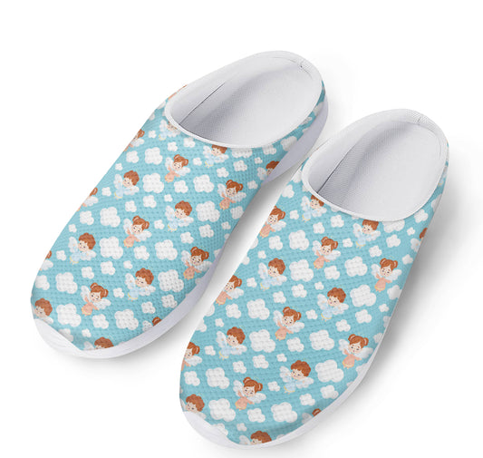 Little Angel Pattern Print Mesh Casual Shoes
