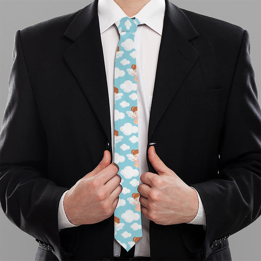 Little Angel Pattern Print Necktie