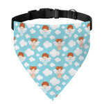 Little Angel Pattern Print Over The Collar Dog Bandana