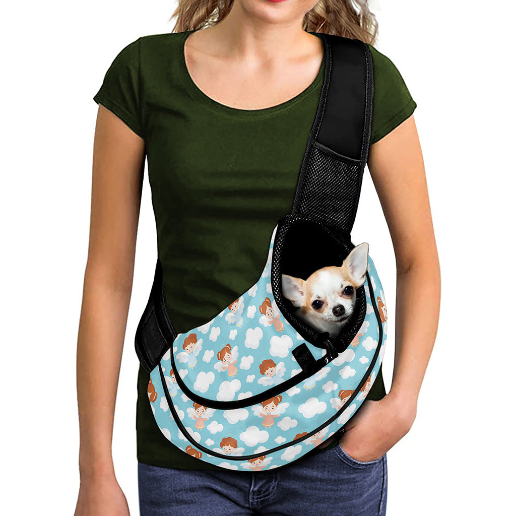 Little Angel Pattern Print Pet Sling Carrier